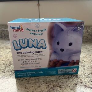 hand2mind LUNA Calming Kitty Night-Light - Purple/White